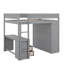 Lit mezzanine en bois avec placards, bureau à 2 tiroirs et armoire-656134519-656134522