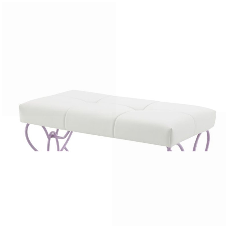 Banc rembourré d'appoint en cuir synthétique doré clair avec structure en composite robuste | Or | Rembourré