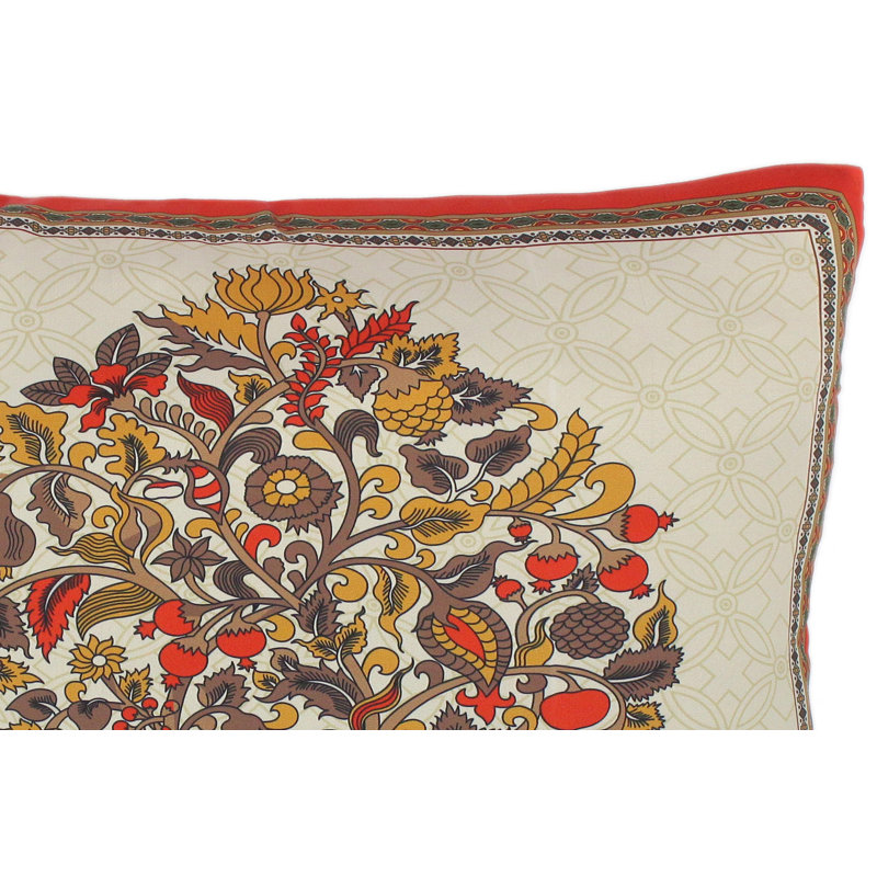 Bohemian Silk Silk Reversible Throw Pillow