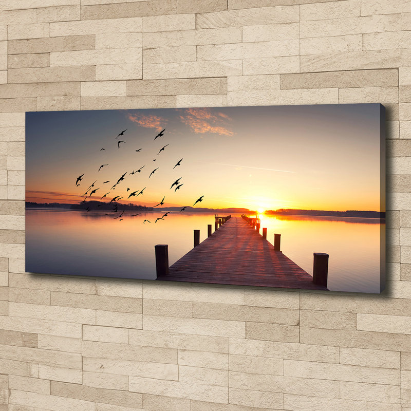 Sunset 1 Piece Wrapped Canvas Wall Art