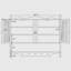Armoire de rangement murale 39,37 "à 4 portes et 2 niveaux avec support ouvert pour salle à manger-133356513-133356517
