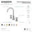 Kingston Brass Concord Two-Handle 3-Hole Deck Mount Widespread Bathroom Faucet with Brass Pop-Up Drain-47351434