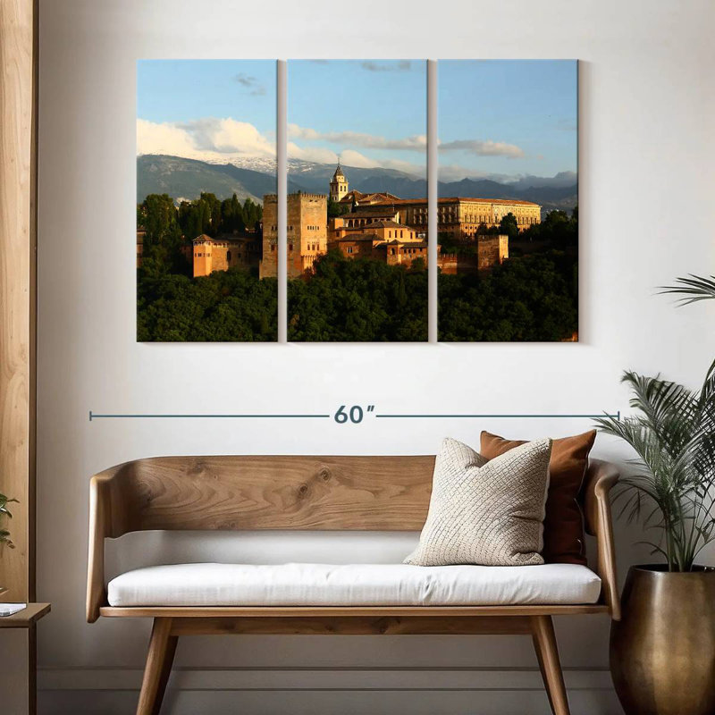Palais de l'Alhambra en Espagne, H 32 po x l 50 po