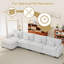 Canapé modulaire modulaire avec repose-pieds / module de chargement intelligent / coussin décoratif-129156934-129156932