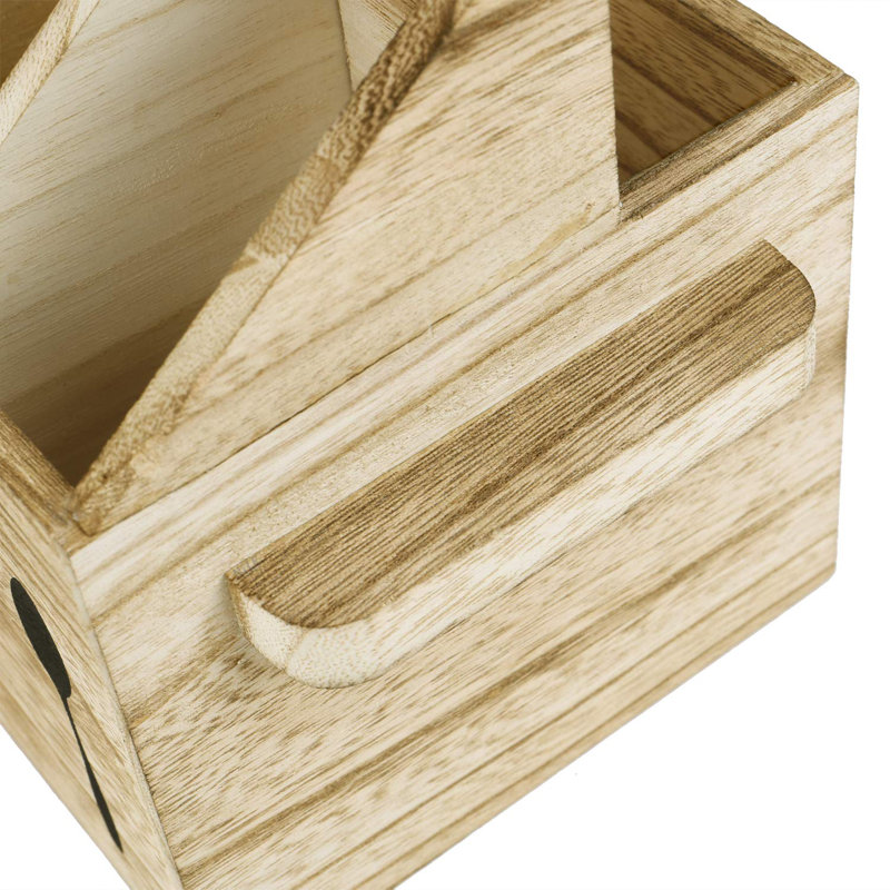 Wood Rectangle Flatware Caddy