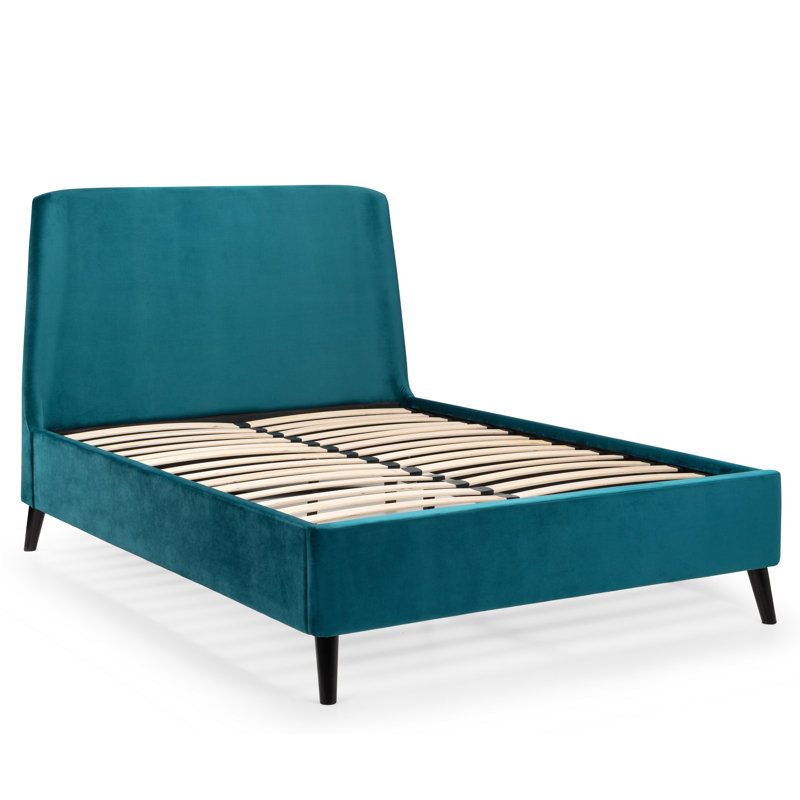 Agatoclio Upholstered Bed, Teal, Double (4'6)