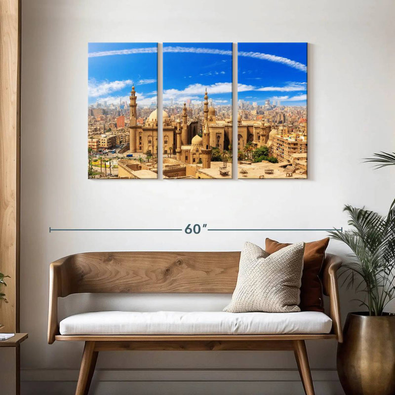 Panorama de la citadelle du Caire, H 28 po x l 45 po