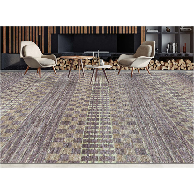 Hand-Knotted High-Quality Gray Area Rug