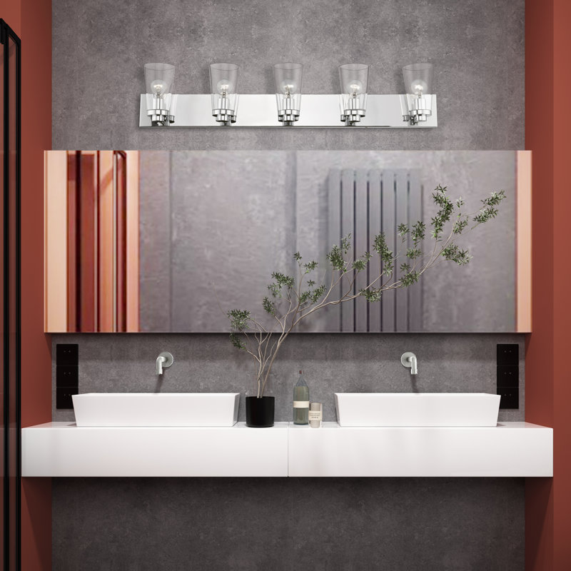 Yazlyn 5 - Light Dimmable Bath Bar, Polished Chrome