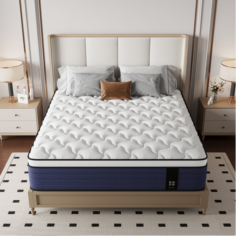 Luxury Medium Hybrid Innerspring Mattress In A Box, Individual Pocket Springs &  High-Density Foam For Motion Isolation & Deep Sleep