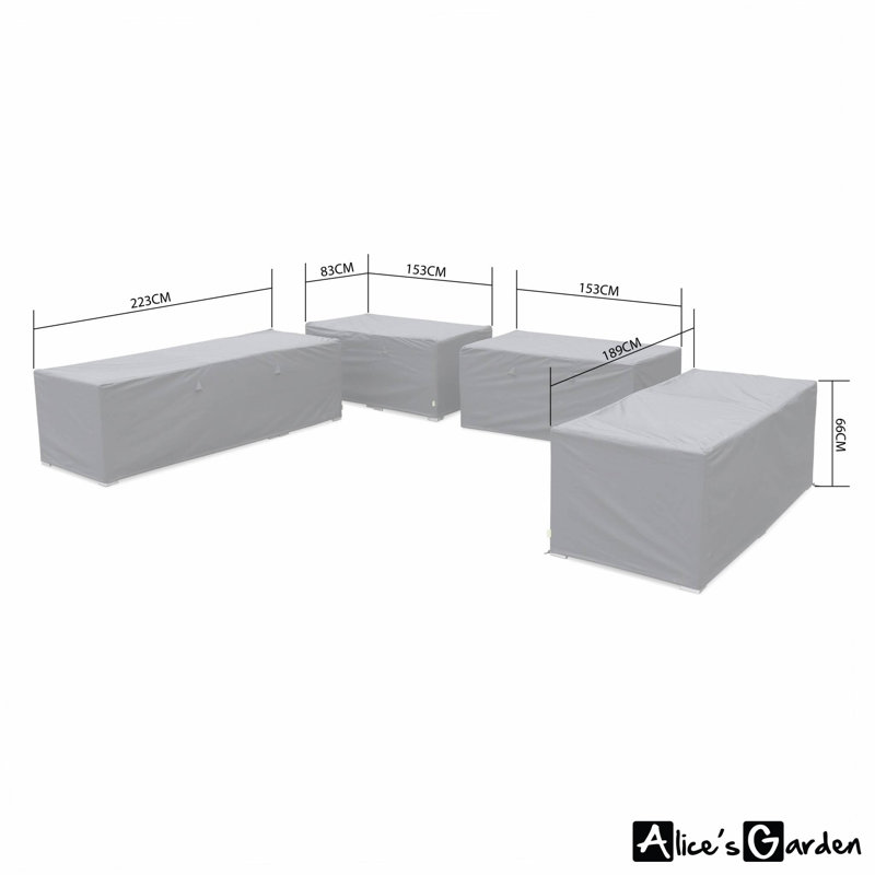 Overton 223cm Outdoor Patio Sectional Cover