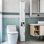 Armoire de rangement étroite 67,5 po pour salle de bain