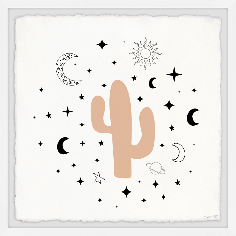 Cactus Significance - Single Picture Frame Painting, 61cm H x 61cm W 