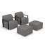 Ensemble de patio 4 pièces en aluminium à structure ouverte comprenant une chaise et un repose-pieds rembourrés avec coussins Sunbrella-101889987