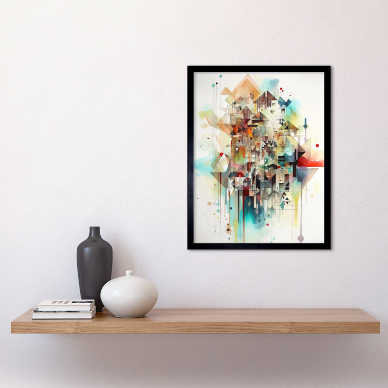 Ariyel Abstract Geometric Fractal Shapes - Single Picture Frame Print