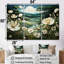 «White Crimson Bloom Garden Serenade I», ensemble de reproductions d'art mural-107754615-107754613