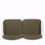Causeuse d'extérieur pour terrasse, structure en PP blanc avec coussin vert-710139958-710139959