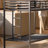 Ady Twin Over Twin Bunk Bed With Ladder And Guardrails, Black Metal Frame-122359157