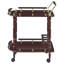 Chariot de service à 2 tablettes Merlot and Brass