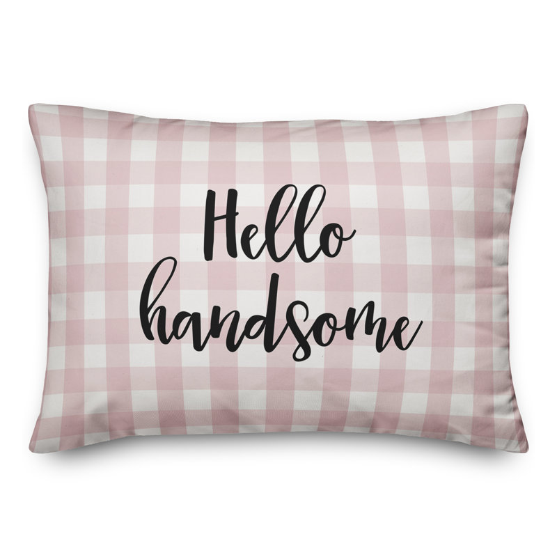  Coussin Hello, Noir / Rose