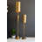  Metal Floor Lamp with Conical Barrel Shade and Triangle Accent Decorative Lighting for Office Reading Nook Antique Gold Finish
