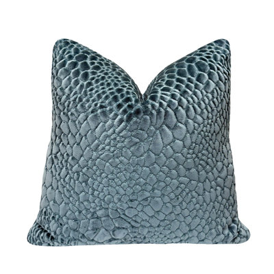 Crocodile Velvet Throw Pillow Cover