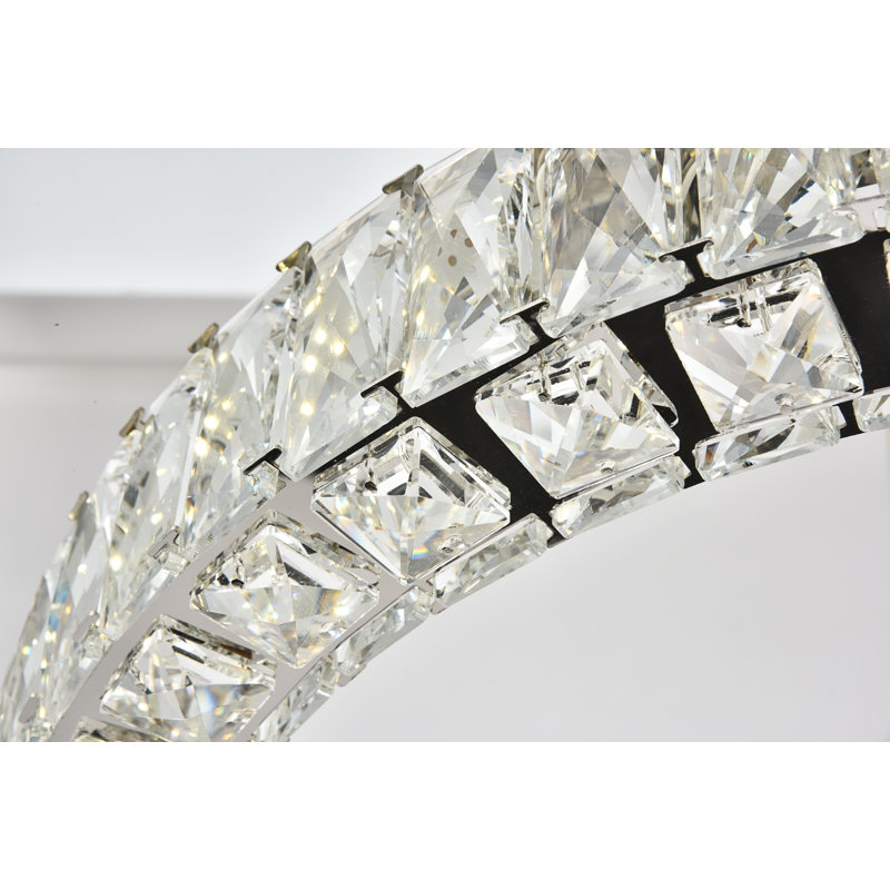 Sunderland - Light LED Pendant, Chrome, 3" H x 31" W x 31" D