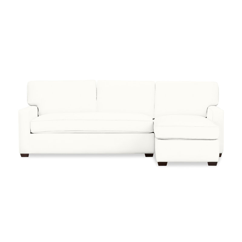 Taylor Upholstered Chaise L-Sectional, Right Hand Facing, Bayou Off White Canvas