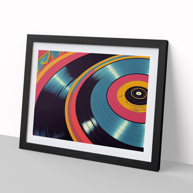 XH1022-7458X Revolutionary Vinyl Record - Single Picture Frame Painting, Black , 46cm H x 64cm W x 2cm D