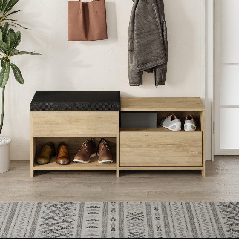6 Pair Shoe Storage Cabinet, Sapphire Oak