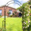 Treillis arche de jardin en métal - Facilite croissance concombre 55 po x 94,5 po noir
