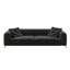 Lit convertible 97,7 po 31 po, profondeur d'assise 28,4 po, canapé 4 places avec boutons, noir, pieds stabilisateurs pour un sommeil équilibré, assise profonde, canapé, assise extra large et confortable mobile