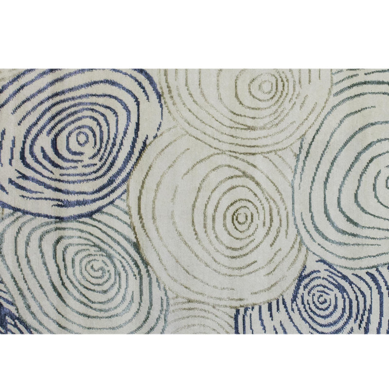 Handmade Wool Area Rug, Rectangle 6' x 9'