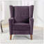 Chenille Wingback Recliner Chair-1605115964