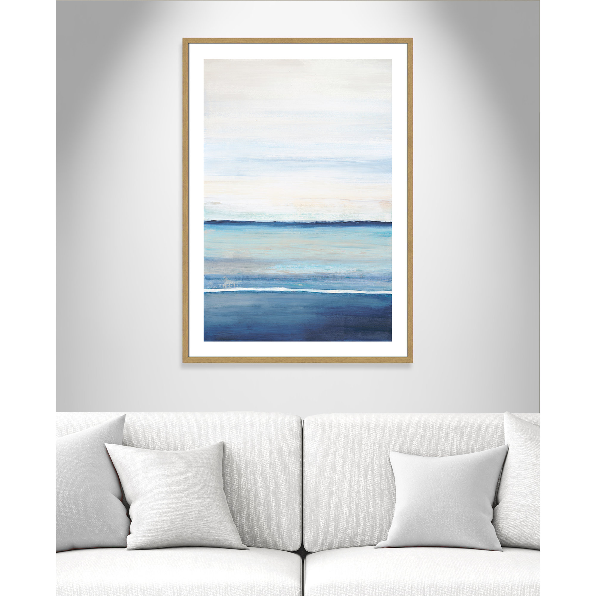 Distant Whispers by Filippo Ioco - Painting Print, 41.5" H x 29.5" W x 0.75" D, Beige Wood Framed Paper