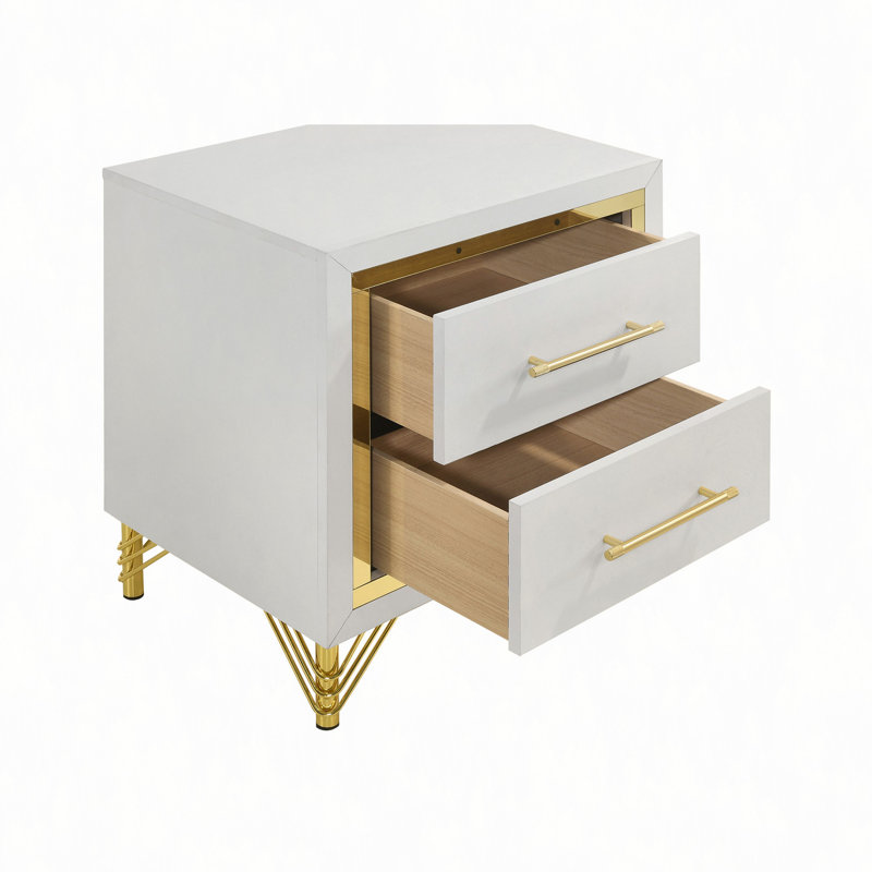 Chesney 2-Drawer Nightstand Bedside Table