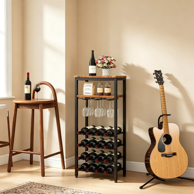 Wine Bottle & Glass Rack