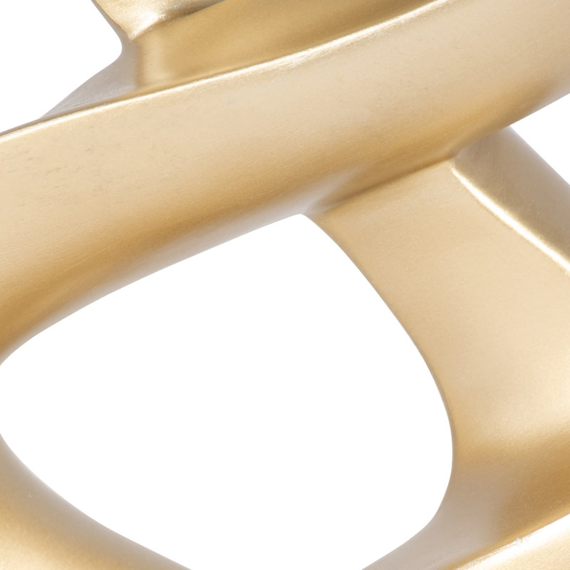 Modern Glam Resin Swirl Table Lamp, Gold Finish, Made with Resin, Crystal, and Linen