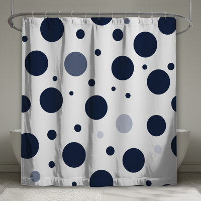 Polka Dots Shower Curtain -  Pattern Bathroom Decor Modern