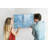 Magnetic Memo Board Whiteboard - 90 x 60 cm - With Marker and Magnets - Triangles abstraction-656892626
