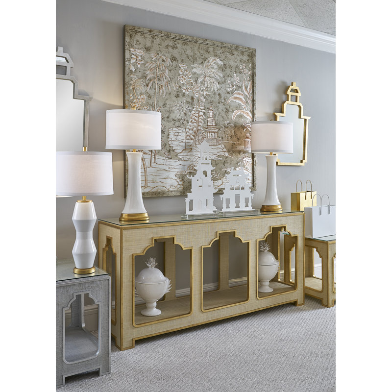 Table Lamp, White/Gold