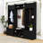 Modern Hall Tree with Storage Cabinets, Adjustable Shelves, Hooks, and Bench Seating for Entryway-289948478