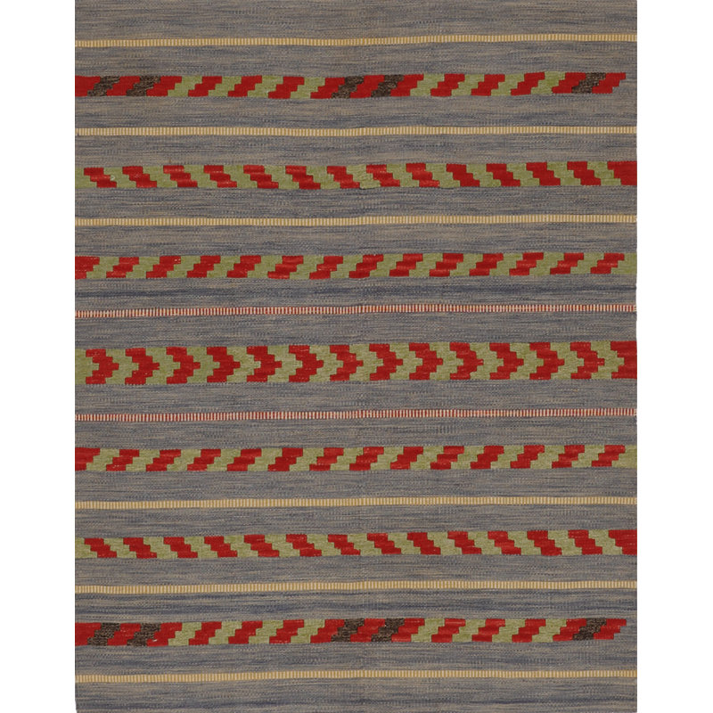 Striped Area Rug in Gray