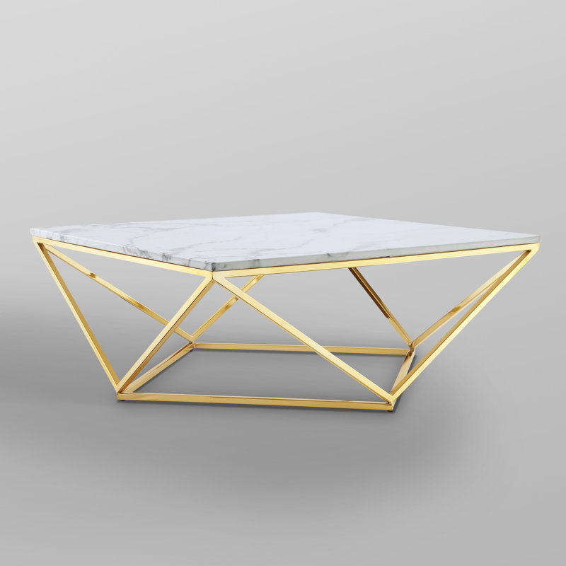 Ensemble de tables basses 2 pièces, Doré