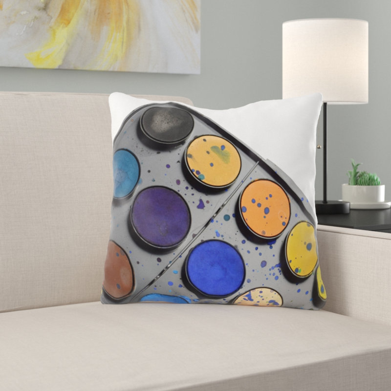 Housse de coussin d'extérieur carré Mcneely, Microsuède, Intérieur