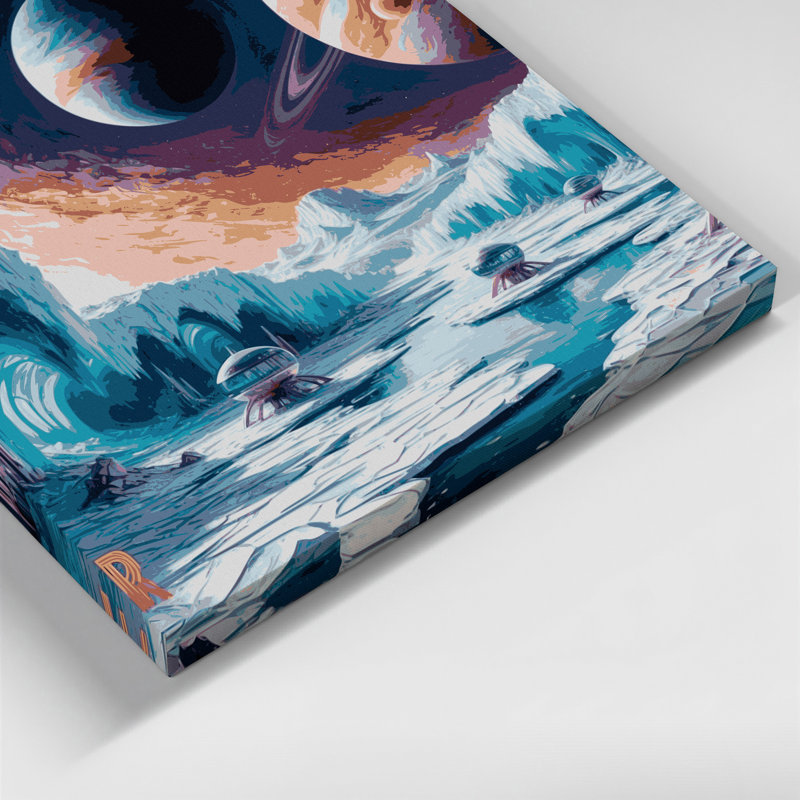 Art mural sur toile gris Space NASA, H 32 po x l 32 po