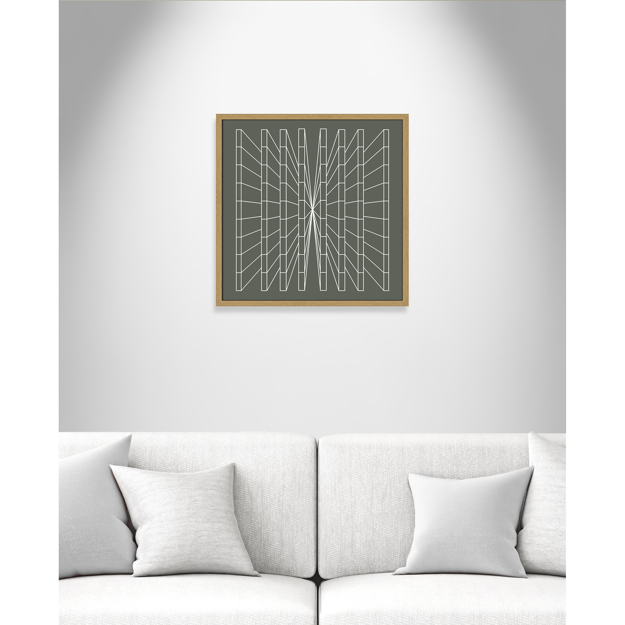 Olive Perspective by Sandi Hauanio, 23.5" H x 23.5" W x 0.75" D, Natural Wood Grain