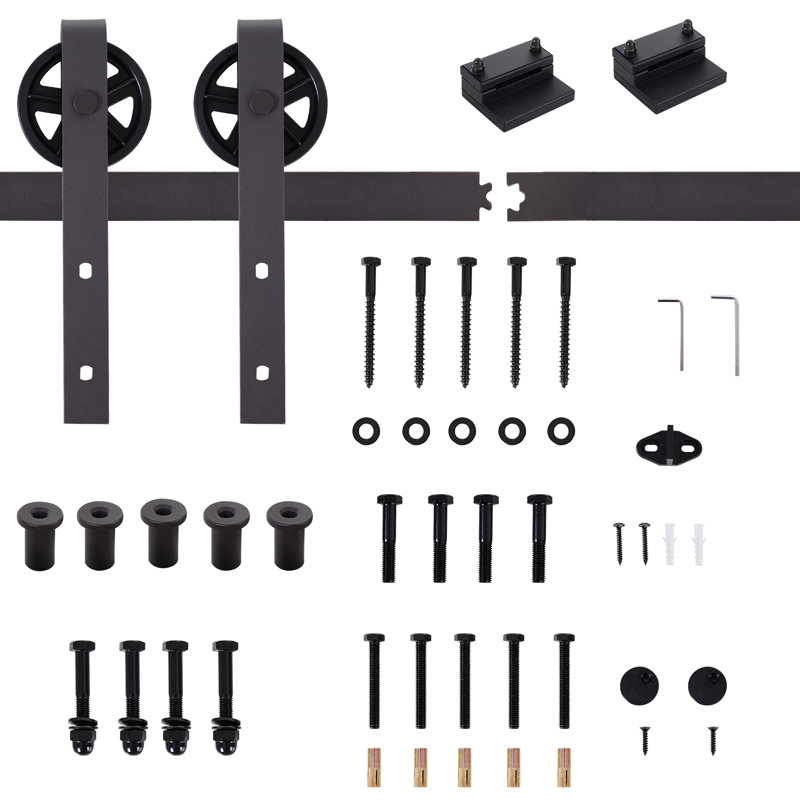 Ensemble de quincaillerie de porte de grange coulissante 6 pi