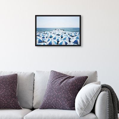 " Blue Umbrella Beach " Print