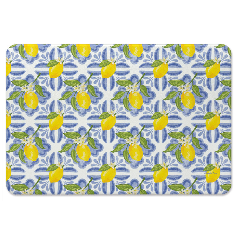 Tapis de cuisine confort 30 po x 20 po Lemon Tile Design
